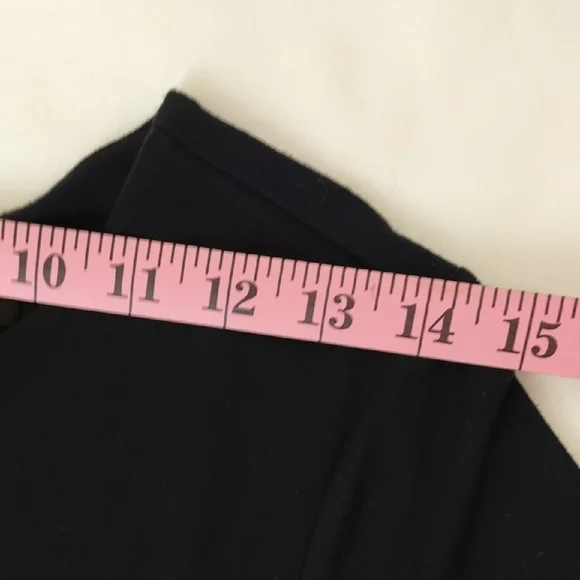 Ann Taylor Petite Black Drop Waist Pleated Dress 3/4 Sleeve 10P - Picture 7 of 12